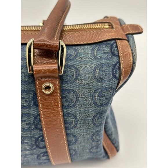 Vintage Gucci GG pattern Abby Boston Bag Denim*Awesome design! Snag HER! - Picture 4 of 15